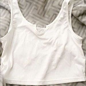 Super comfy white crop top!!